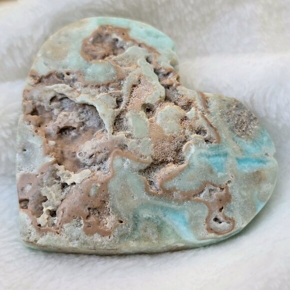 Hemimorphite ✦ Heart-Shaped Crystal ✦ 59g Blue-Green w/ Emotional Balance - Picture 12 of 15